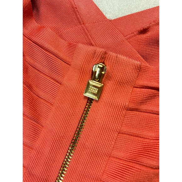 Authentic Herve Leger "SARAI" Hibiscus Halter Bandage Dress - $1,050 Small 2 4 - Picture 7 of 10